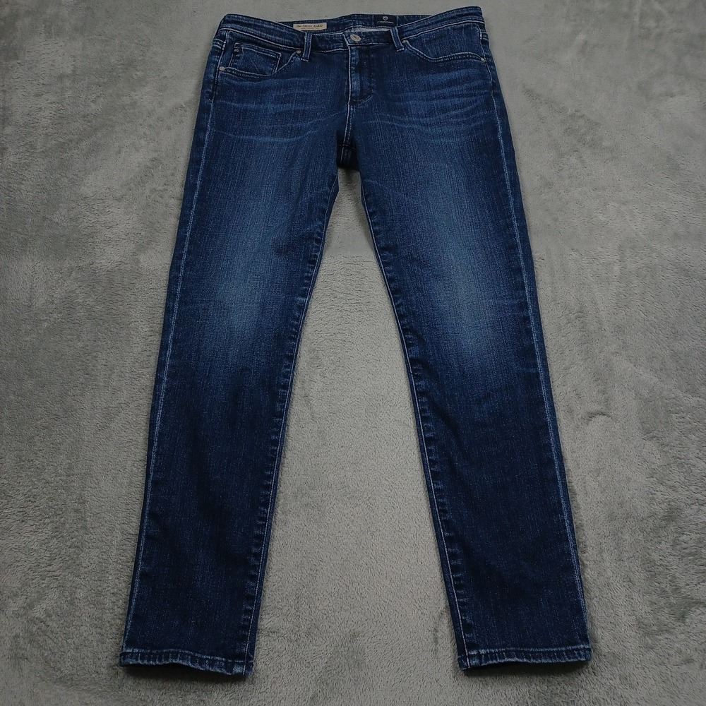 Adriano Goldschmied Jeans Womens 31 Blue Denim Stevie Ankle Slim Straight